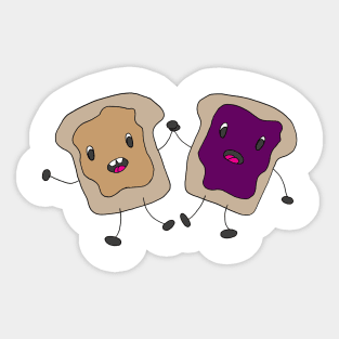 Peanut Butter And Jelly Cartoon Sticker